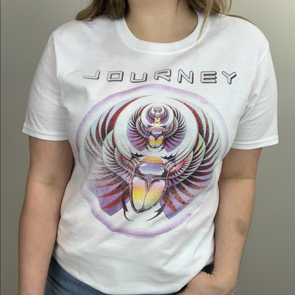 Journey Graphic Band Tee White M L - Picture 2 of 6